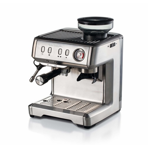Ariete Metal Espresso 1313 pákový kávovar s tryskou na napěnění mléka a integrovaným mlýnkem
