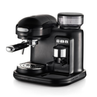 ARIETE 1318/02 Moderna pákový kávovar na espresso s mlýnkem, černý