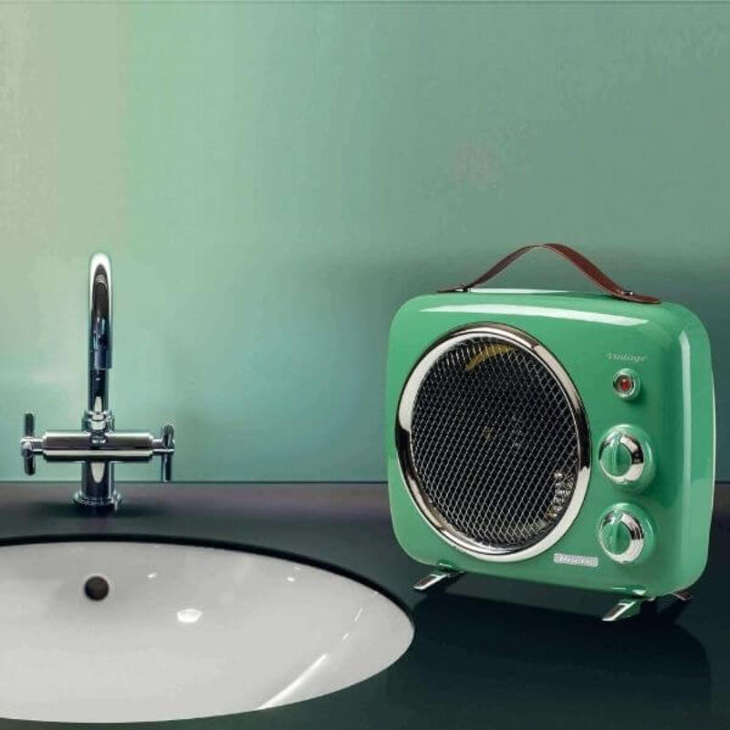 ARIETE 808/04 Vintage teplovzdušný ventilátor, zelený