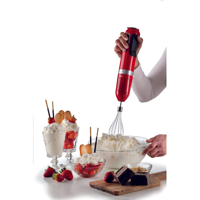 Ariete 602 Moderna tyčový mixér 3v1 1000 W, červený